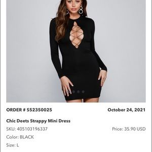 Black mini dress